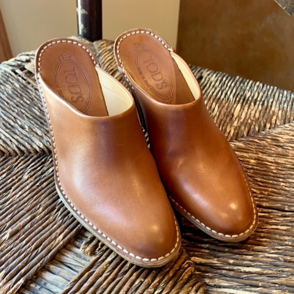 ✨Tod’s Luggage Color Platform Block Heel Clogs✨6✨ - Picture 11 of 15